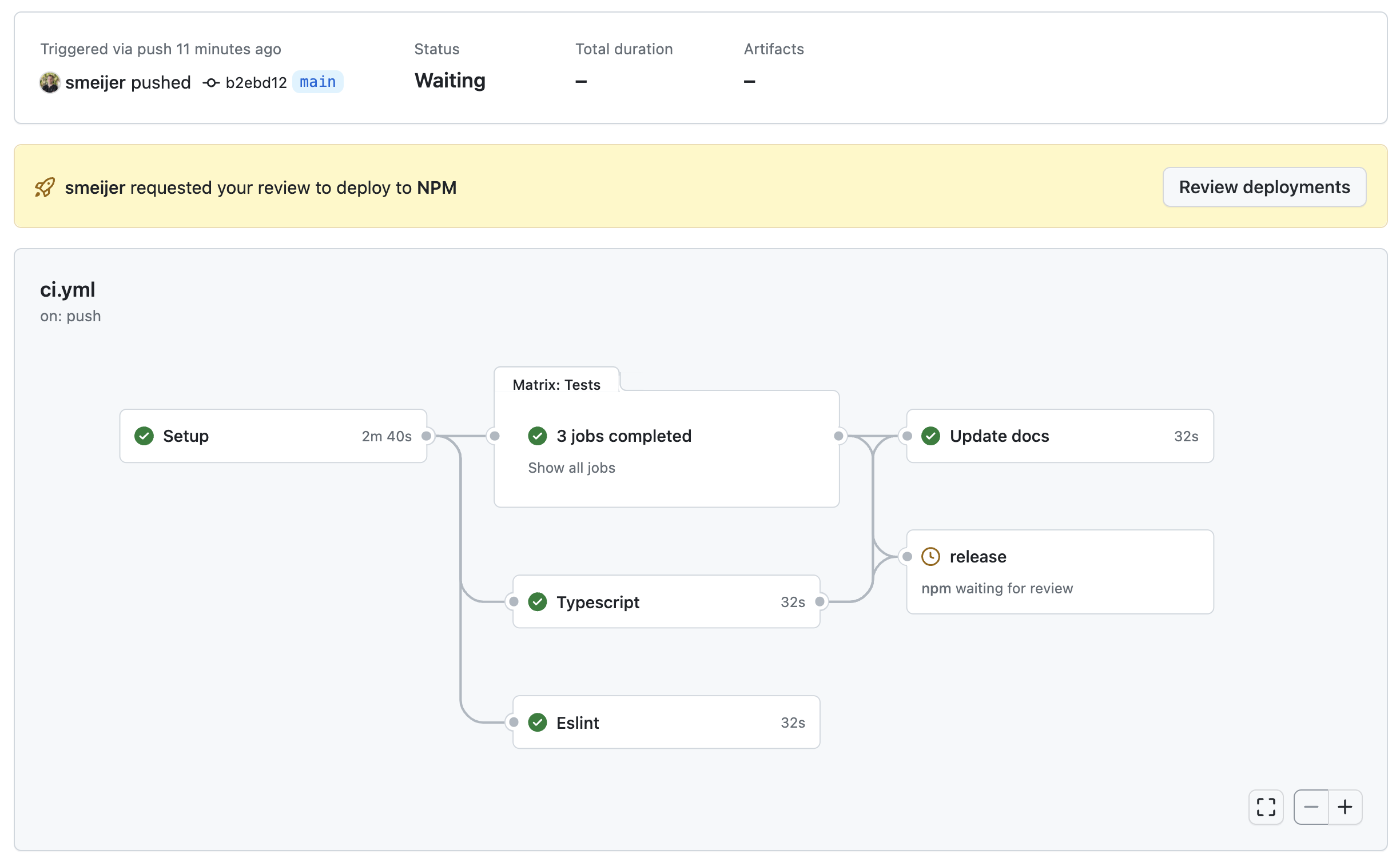 manual approval on github