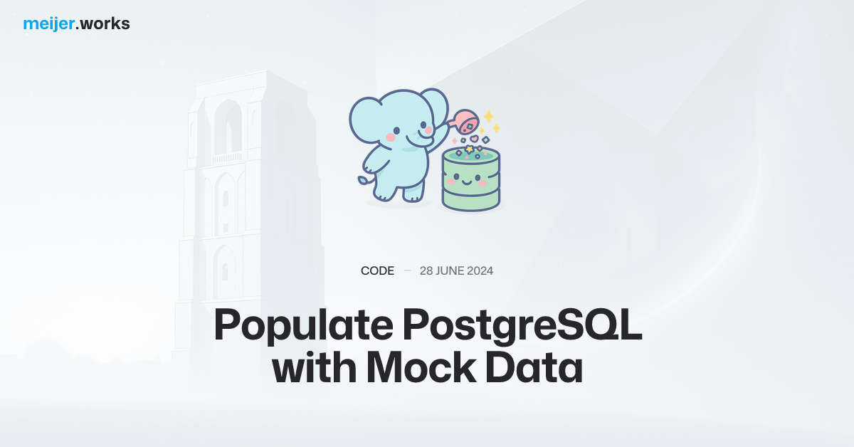 Populate PostgreSQL with Mock Data
