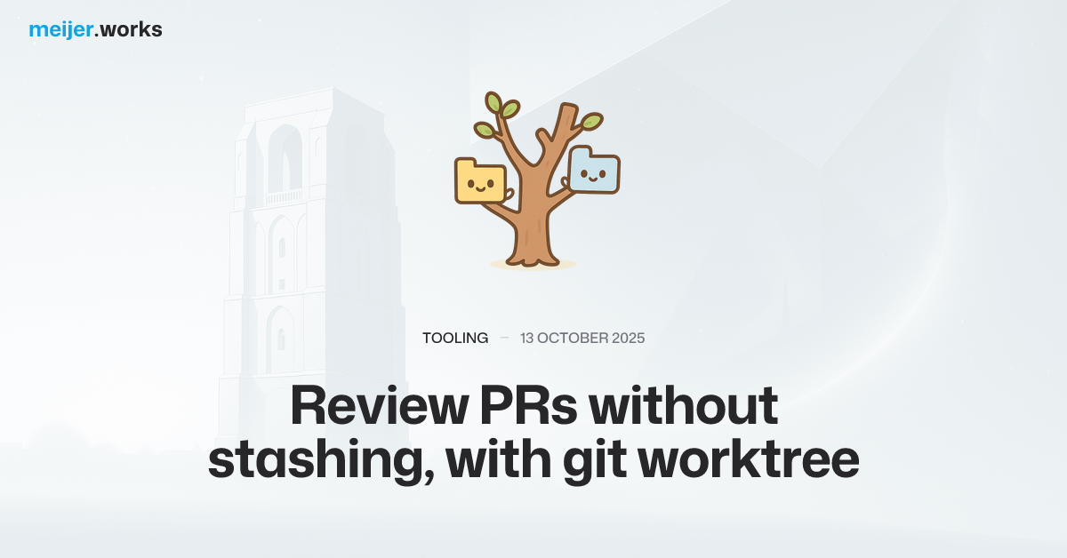 Review PRs without stashing, with git worktree